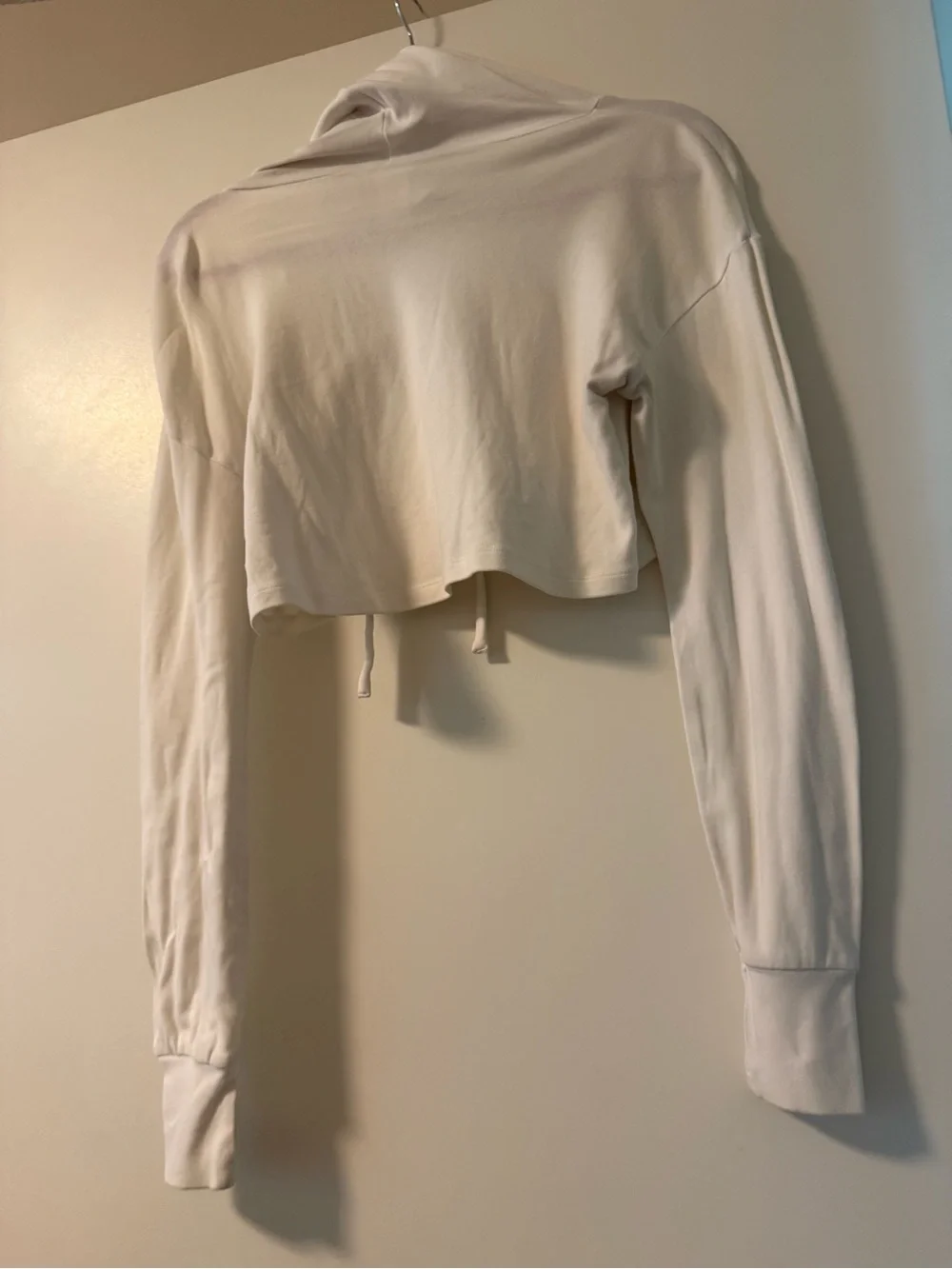 Bombshell Sportswear White Cropped Hoodie